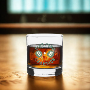À Whisky Champion Ping Pong en verre Whiskey personnalisé