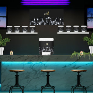 À Whisky Monogramme en verre de Whiskey noir Cubes de glace