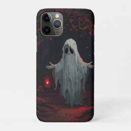 A white ghost holding a red lantern with red leave Case-Mate iPhone hülle