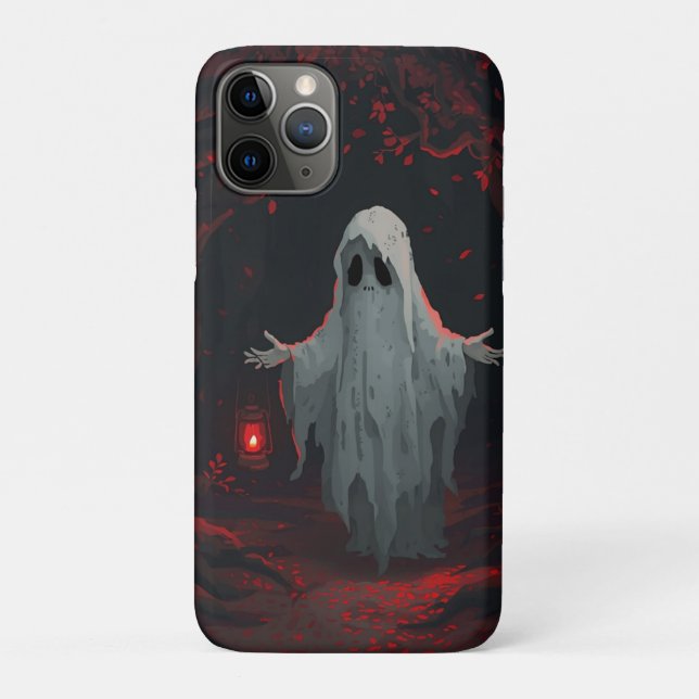 A white ghost holding a red lantern with red leave Case-Mate iPhone hülle (Rückseite)