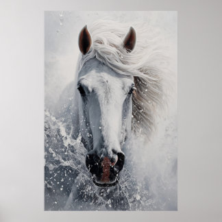 A White Horse Poster Art Print Wall Art