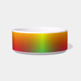 A white pet bowl with a gradient design  napf