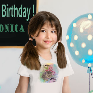 A Wild Five - Cat Girl Birthday T - Shirt