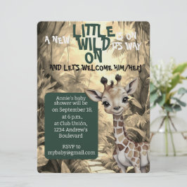 A Wild One Safari Adventures: Einzigartige Babydus Einladung