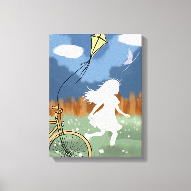 A Wing Ahead I – Childhood Freedom & Play Leinwanddruck (Vorderseite)