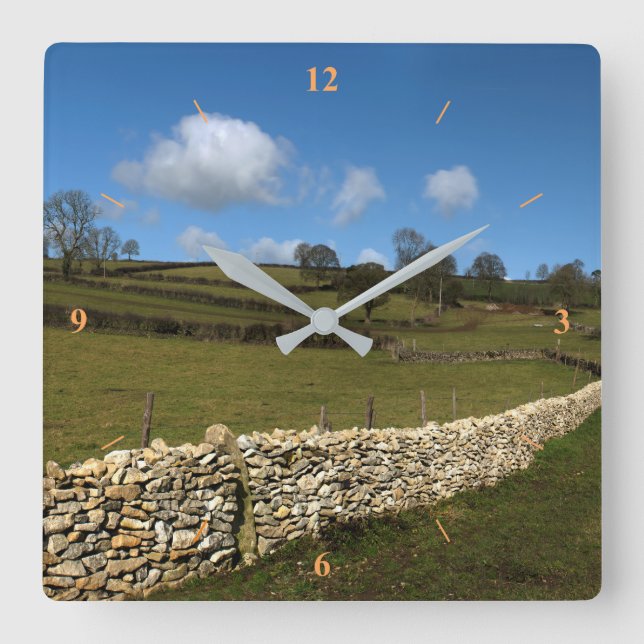 A Winter Wall Quadratische Wanduhr (Vorderseite)