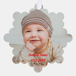 A Winter Wonderland: Your Baby's First Christmas Ornament Karte
