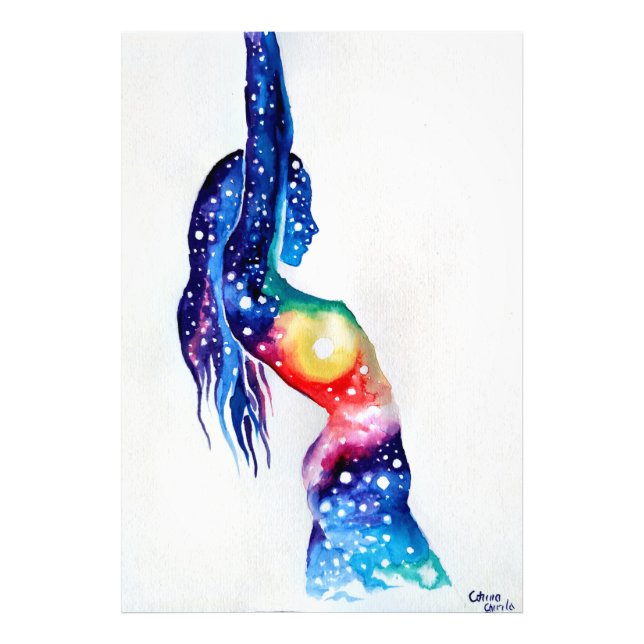A woman and her inner universe   fotodruck (Vorne)