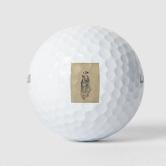 A Women Walking - Hokusai Katsushika - 1850 Golfball