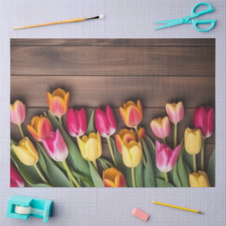 A Wood and Tulip Series Design #5 Seidenpapier