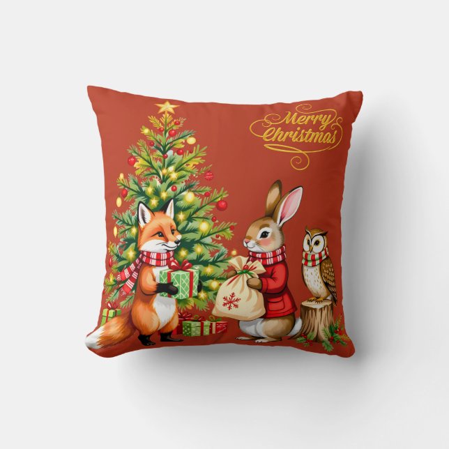 A Woodland Christmas Tale Kissen (Vorderseite)