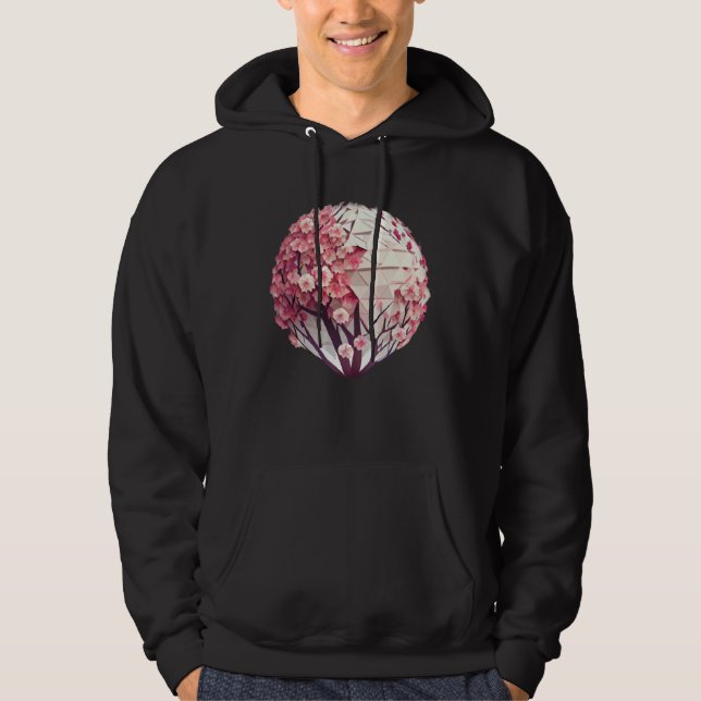 A Work of with a Cherry Blossom Sphere Tree of Lif Hoodie (Vorderseite)