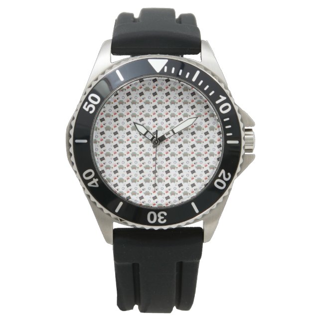 A wristwatch displayed in two views armbanduhr (Vorderseite)
