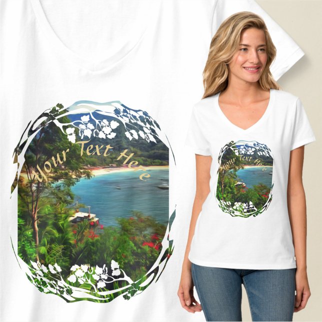 A Yelapa View 0828 V-Neck T-Shirt (Von Creator hochgeladen)