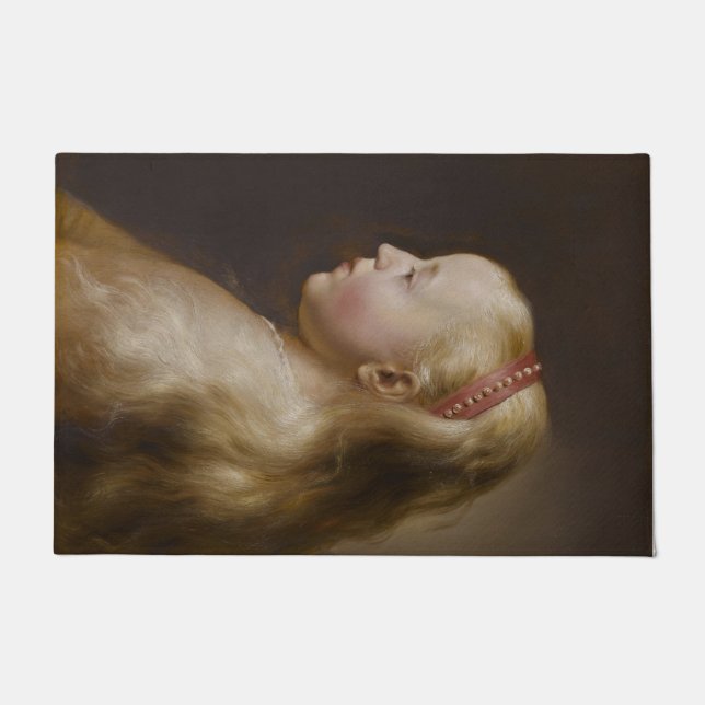 A Young Blonde Girl (von Jan Lievens) Fußmatte (Vorderseite)