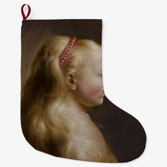 A Young Blonde Girl (von Jan Lievens) Großer Weihnachtsstrumpf (Vorderseite)