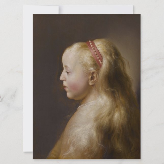 A Young Blonde Girl (von Jan Lievens) Karte (Vorderseite)
