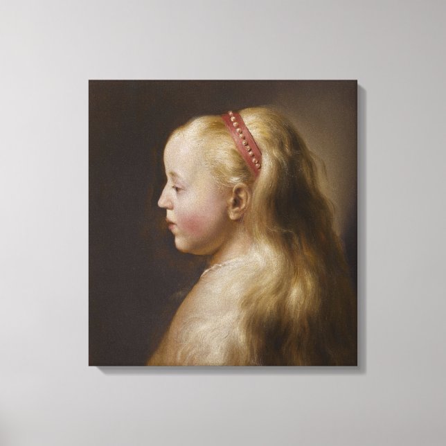 A Young Blonde Girl (von Jan Lievens) Leinwanddruck (Vorderseite)