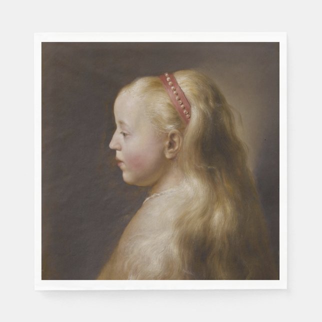 A Young Blonde Girl (von Jan Lievens) Serviette (Vorderseite)