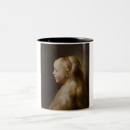 A Young Blonde Girl (von Jan Lievens) Zweifarbige Tasse