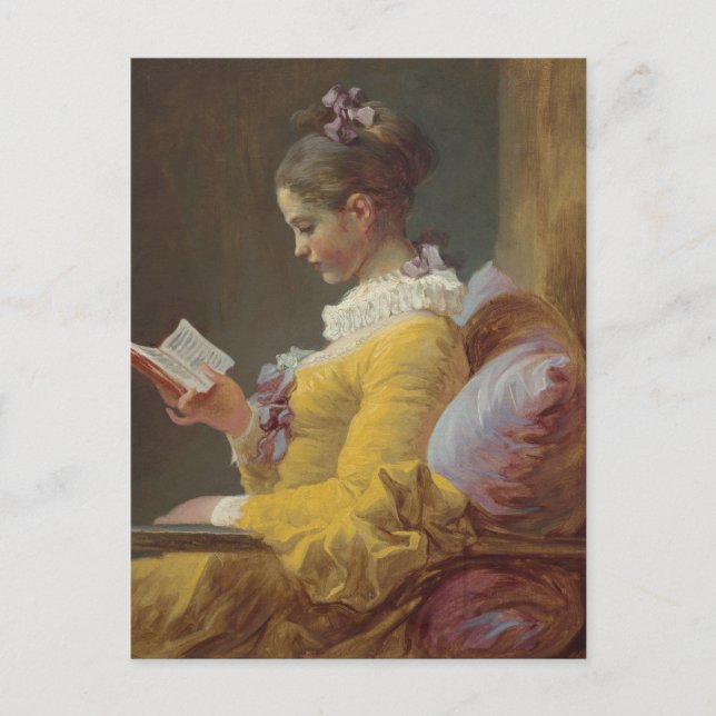 A Young Girl Reading Postkarte (Vorderseite)