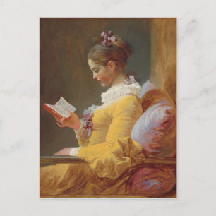 A Young Girl Reading, The Reader von J. Fragonard Postkarte