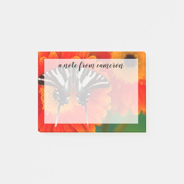 A Zebra Frack Butterfly Post-it Klebezettel (Vorderseite)