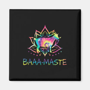 Aa Maste Tie-Dye-Ziegen-Yoga-Lotus-Mandala-Humor Magnet