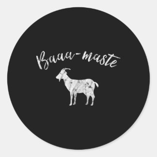 Aa-maste-Ziegen-Yoga-T-Shirt Runder Aufkleber
