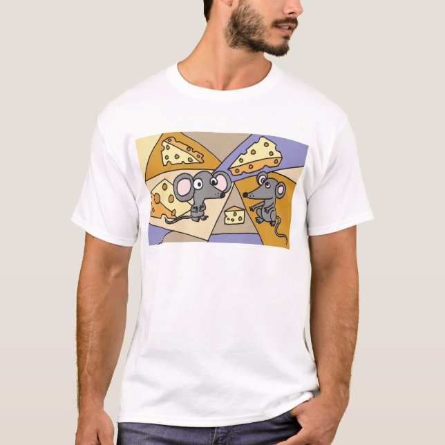 AA, Mäuse und Käse-Kunst T-Shirt (Vorderseite)