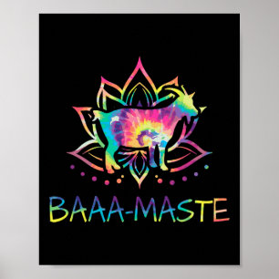 Aa Meister Tie Dye Ziege Yoga Lotus Mandala Humor Poster