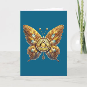 AA Symbol Butterfly Coin mit Gebetskarte Karte