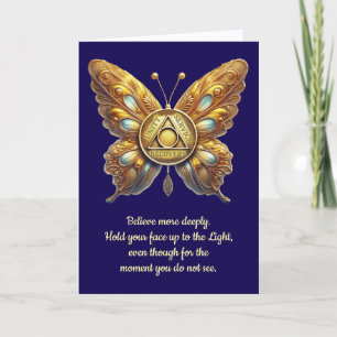 AA-Symbol-Schmetterling und Geburtsjubiläumskarte Karte