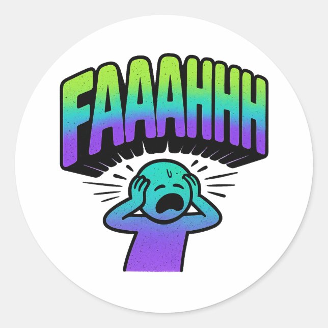 AAAAAAAHHH  RUNDER AUFKLEBER (Vorderseite)