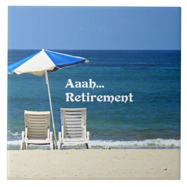 Aaah... Pension, Relaxen am Strand Fliese (Vorderseite)
