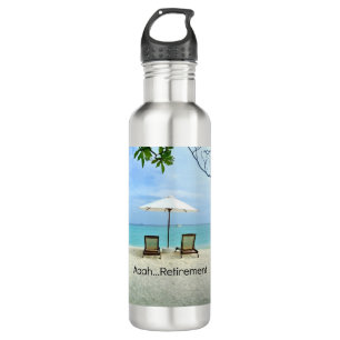 Aaah...Ruhestand, Entspannung am Strand Edelstahlflasche