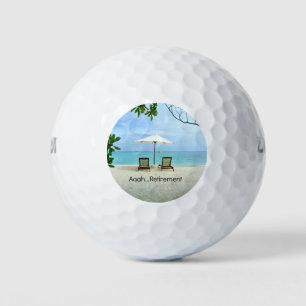 Aaah...Ruhestand, Entspannung am Strand Golfball