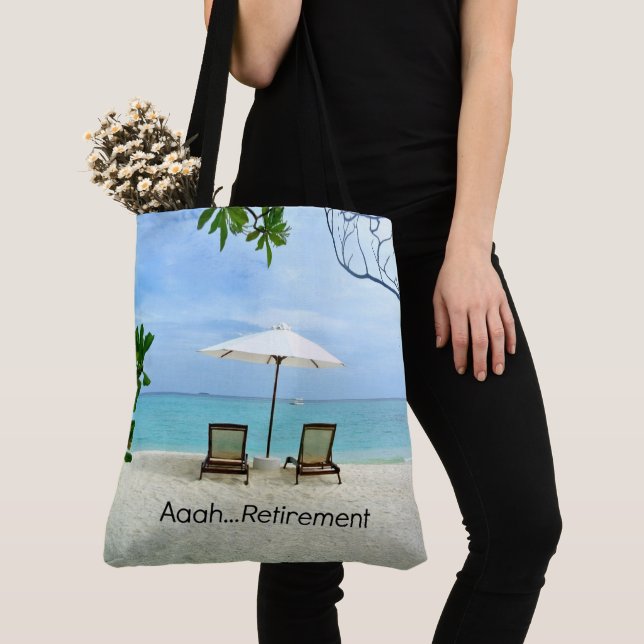 Aaah...Ruhestand, Entspannung am Strand Tasche (Von Nahem)