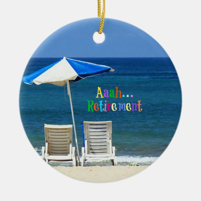 Aaah... Ruhestand Keramik Ornament (Vorne)