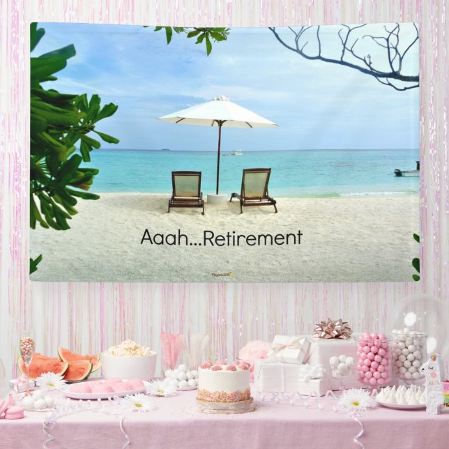 Aaah... Ruhestand, populäres Design, Banner (Party)