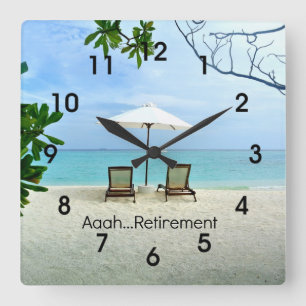 Aaah... Ruhestand Quadratische Wanduhr