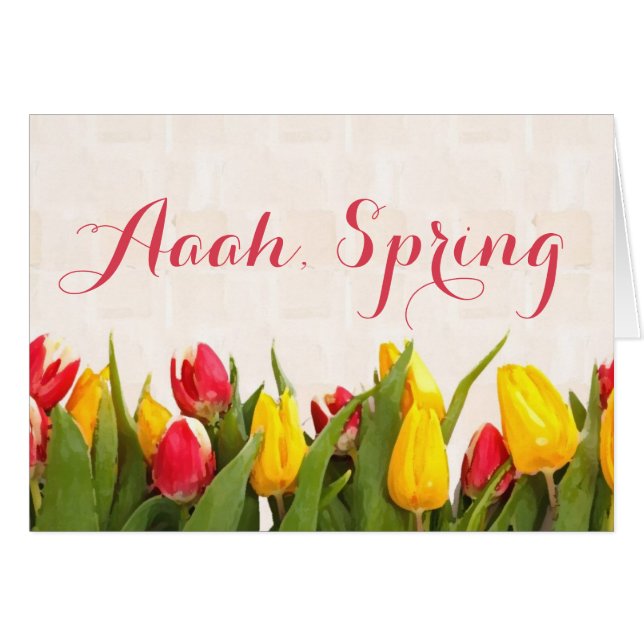 Aaah Spring Colorful Tulip Line (Vorderseite (Horizontal))
