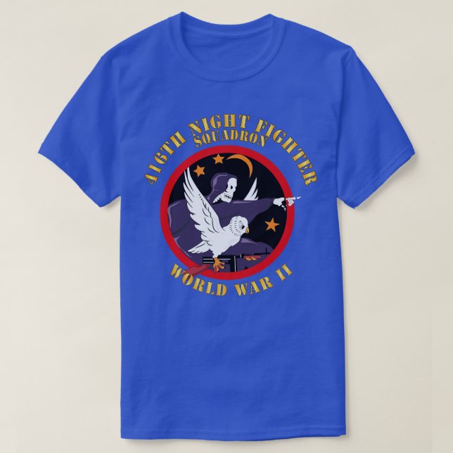 AAC 416. Night Fighter Squadron WWII X T-Shirt (Design vorne)