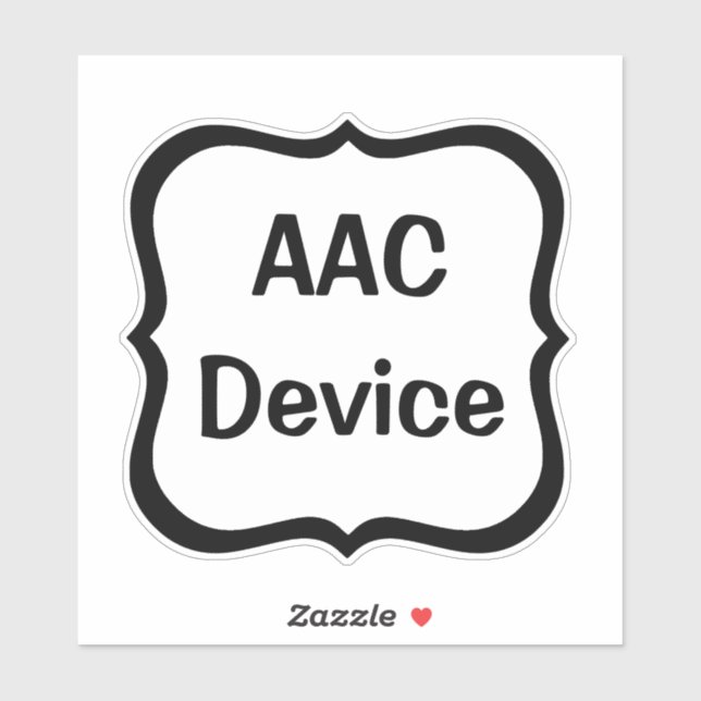 AAC-Etikett schwarz Aufkleber (Blatt)