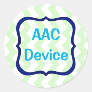 AAC-Label grün Runder Aufkleber