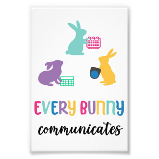 AAC poster lapin de Pâques 'Chaque lapin communiqu