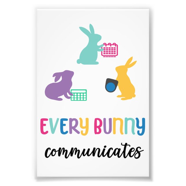 AAC poster lapin de Pâques 'Chaque lapin communiqu (Devant)