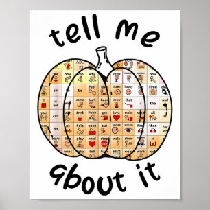 Aac Pumpkin erzähle mir von der Sprech-Pathologie Poster