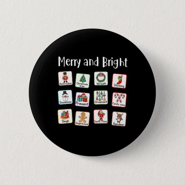 Aac Slp Christma, Therapeutin für gute und helle S Button (Vorderseite)