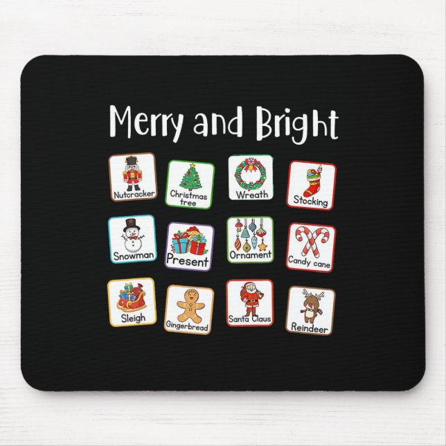 AAC SLP Christma, Therapeutin für gute und helle S Mousepad (Vorne)
